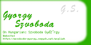 gyorgy szvoboda business card